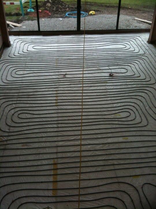 Underfloor heating pipework installation